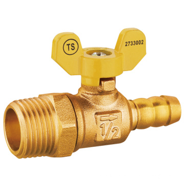 J2039 Brass male screw leakproof gas ball valve with mouth CW617N